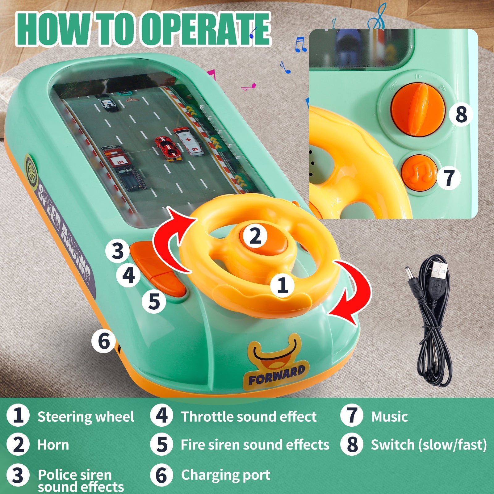 Car Racing Adventure – Interactive Driving Toy for Kids