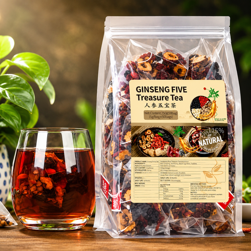 Ginseng Five Treasure Tea – Premium Herbal Tea for Energy & Kidney Health